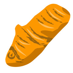 Illustration of fresh turmeric, a herbal medicinal plant