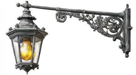 Ornate vintage street lamp (1)