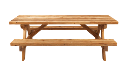 Outdoor picnic tableTransparent background, PNG file