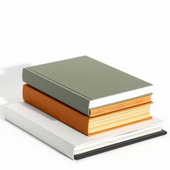New hardcover books on white background book mockup Ultra realistic Photorealistic 