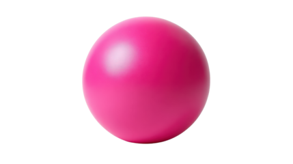 Pink rubber ball for pilatesTransparent background, PNG file