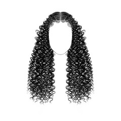 Voluminous Afro Puff Hairstyle – Bold Curly Hair Illustration for Fashion, Beauty, Afrocentric Art and Creative Projects