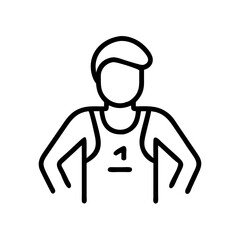 Obraz premium Male athlete standing confidently with arms on hips in sports attire 
