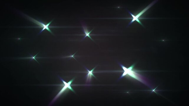 Lens flare glowing star light rays background. perfect for video editing, Wedding Presentation, VFX design, or cosmic digital artwork.