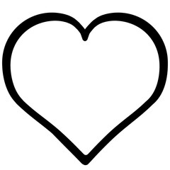 Simple Black Heart Silhouette Transparent PNG Illustration