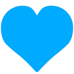 Simple and Refreshing Light Blue Heart Illustration