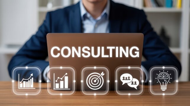Professional Business Consulting and Strategy, emphasizing expert advice and goal-oriented solutions