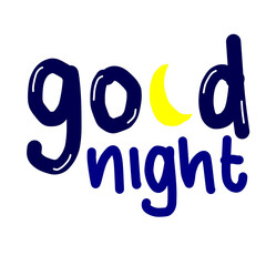 good night colorful text