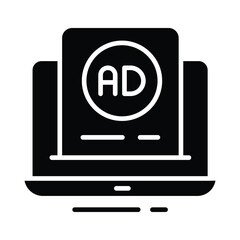 Ready to use glyph icon for banner online ads