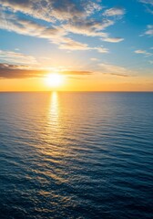 Fototapeta premium Vibrant Sunset Over Calm Ocean Water