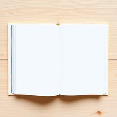 Blank book on wooden surface with space for text book mockup Ultra realistic Photorealistic 
