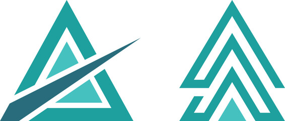 Vector illustration of an abstract modern building with a check mark and a lightning bolt symbol