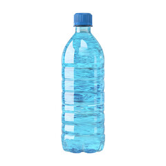 Naklejka premium Light blue plastic water bottle