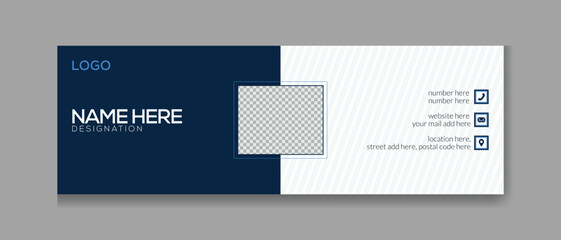 Minimal style email footer card modern layout.