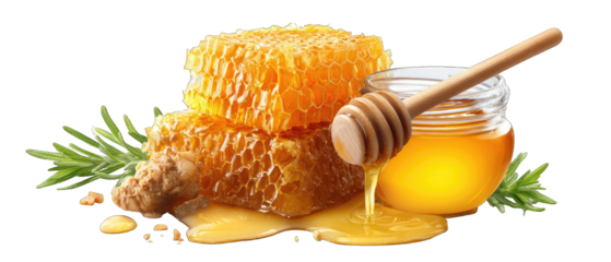 Honeycomb and Honey Drizzle with Herbs