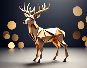 Obraz premium elegant origami reindeer