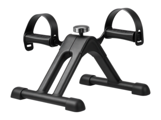 Mini pedal exerciser with non-slip feet and a simple tension knob for under-desk use