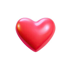 Fototapeta premium A vibrant, glossy red heart graphic