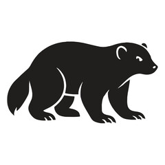 Obraz premium Bear Silhouette Standing Wild Animal Icon Forest Wildlife Design