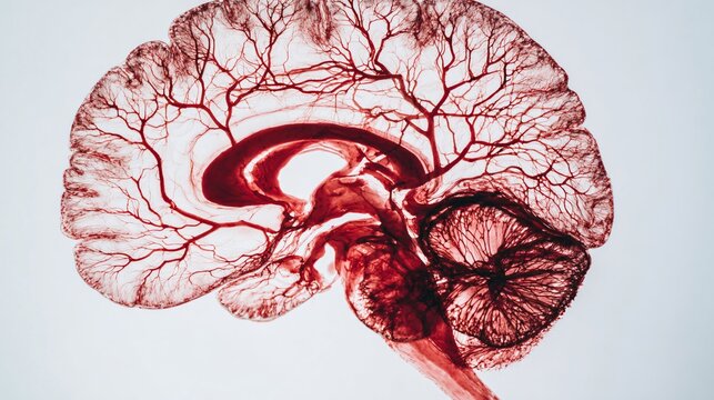 Hemorrhagic Stroke in Brain Blood Vessel Neurology Medical Concept Picture
