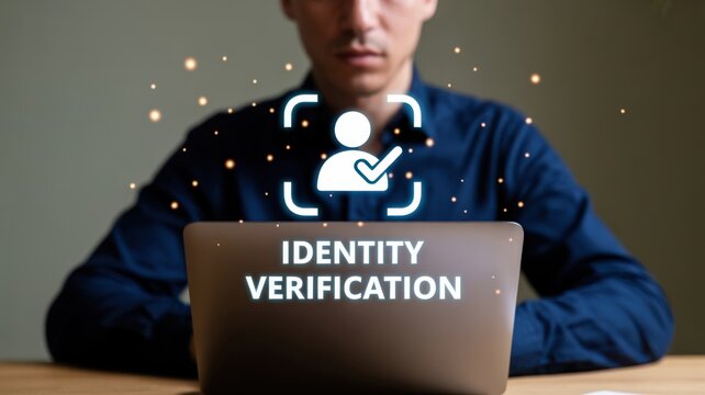 Digital Identity Verification and Authentication, emphasizing secure user access and data privacy - Powered by Adobe