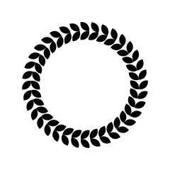 Round Wheat Icon – Agriculture, Farming & Organic Grain Vector