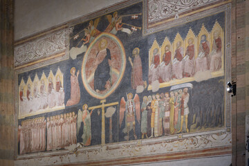 Fresco of the Last Judgment by Turone di Maxio (ca. 1360) in the choir of the Basilica of Saint Anastasia, Verona, Italy.