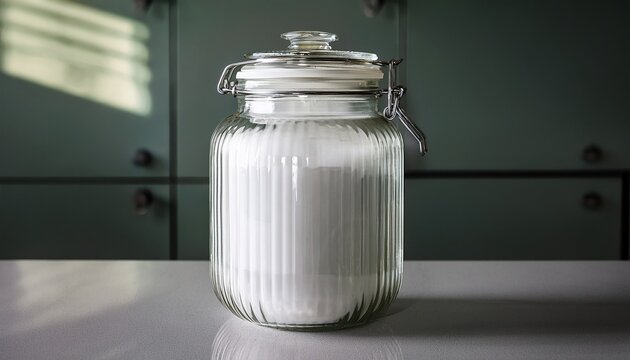 enhance kitchen aesthetics with frosted glass storage jar combining chic minimalism and robust airtight sealing