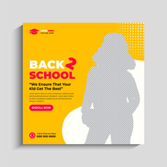 Back to School Social Media Instagram Post Banner Template