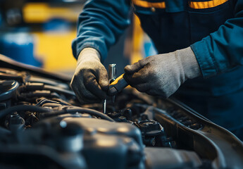 mechanic working in workshop
