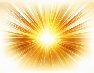 Obraz premium warm golden sun flare with expanding rays on white background