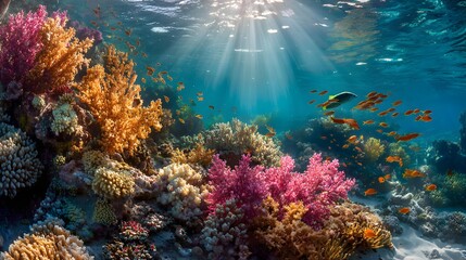 Fototapeta premium Awe-inspiring view of massive ice cliffs with jagged textures lining a polar waterway under dramatic lighting.