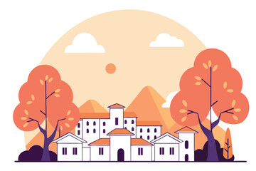 old town in the morning