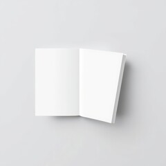 Naklejka premium Blank floating white book on gray background mockup generative ai book mockup Ultra realistic Photorealistic 