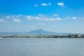 Lake Larnaka ob Cyprus.