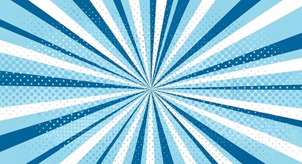 Vibrant Blue and White Comic Book Style Background Design