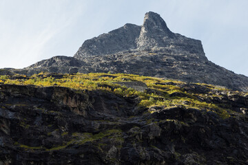 Trollstigen road in Norway in autumn