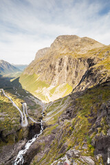 Trollstigen road in Norway in autumn