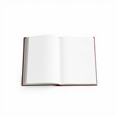 Old open blank book isolated on white book mockup Ultra realistic Photorealistic 