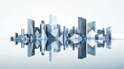 Abstract Cityscape Reflection