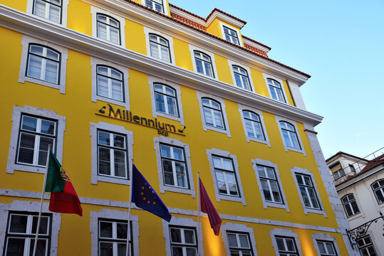 historic building that houses a branch of Millennium bcp, a Portuguese bank 26 May 2025 Lisbon Portugal