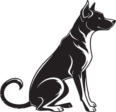 Drever dog vector art silhouette image