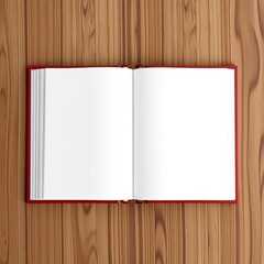 Open square book with blank pages cut out book mockup Ultra realistic Photorealistic 