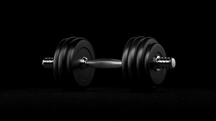 Fototapeta premium Metal dumbbell isolated on transparent background