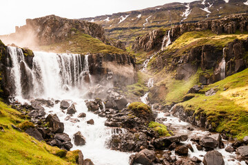 Fototapeta premium Beautiful Vestdalsfossar in east Iceland