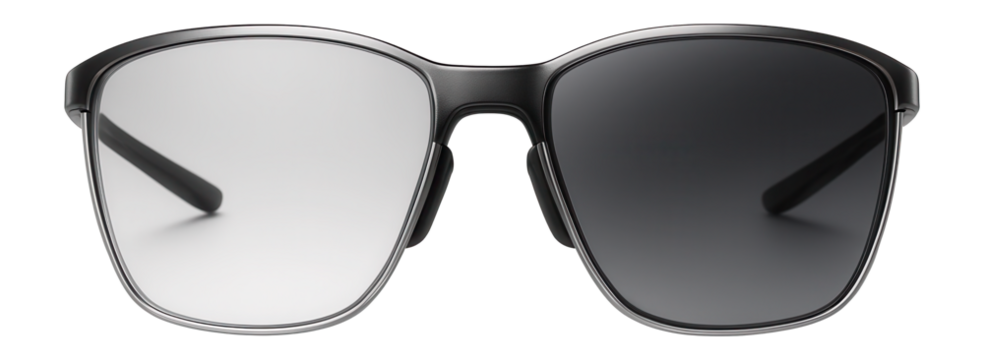 Photochromic sunglasses lens with automatic darkening for outdoor use