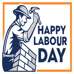 Happy labor day social media post and template