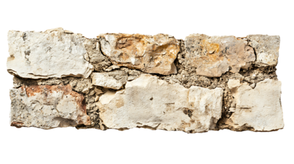 Weathered Stone Wall: A section of a weathered stone wall displays an array of textures and colors, showcasing the passage of time and the charm of aged construction.