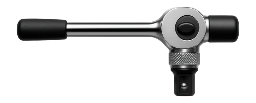 Ratcheting T-bar with a ball detent socket, commonly found in an industrial assembly line toolkit.