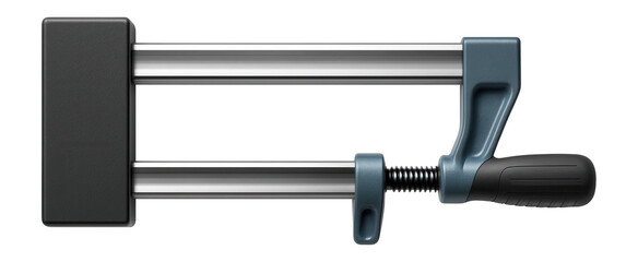 Parallel clamp with a dual-bar system and a large clamping surface for a professional workshop.